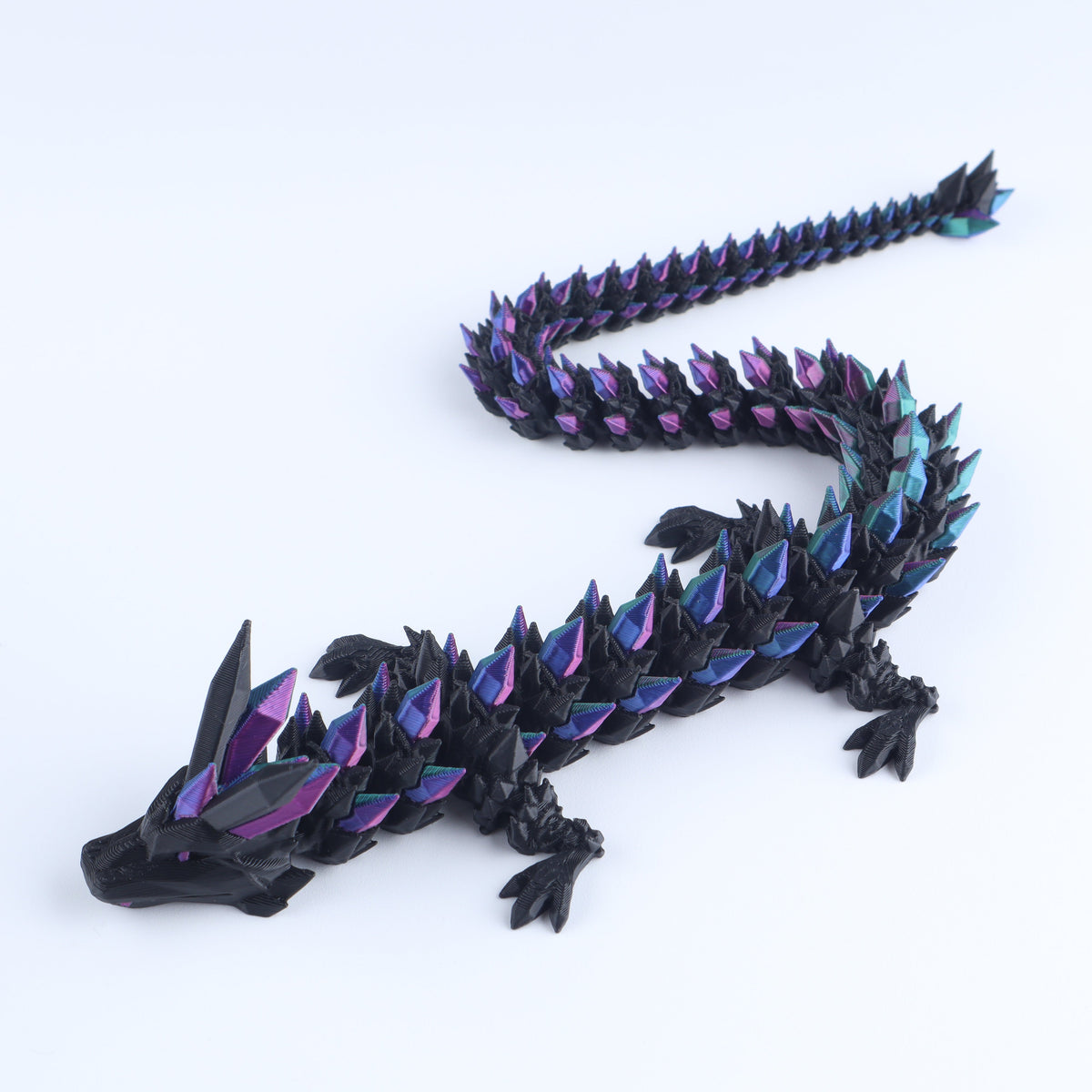 Crystal Dragon Fidget Toy – 3D Printed Articulated Fantasy Desk Piece