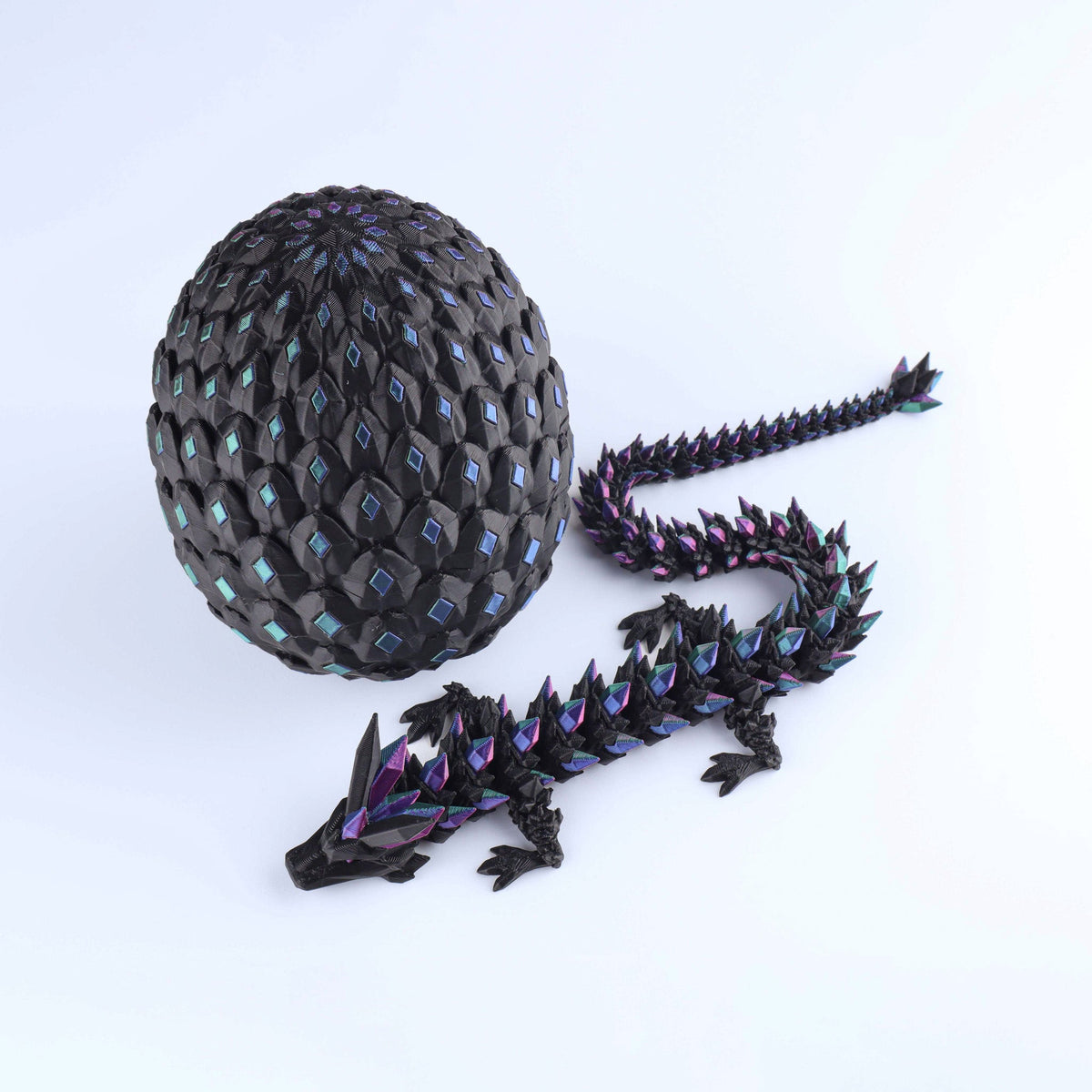 Crystal Dragon Fidget Toy – 3D Printed Articulated Fantasy Desk Piece