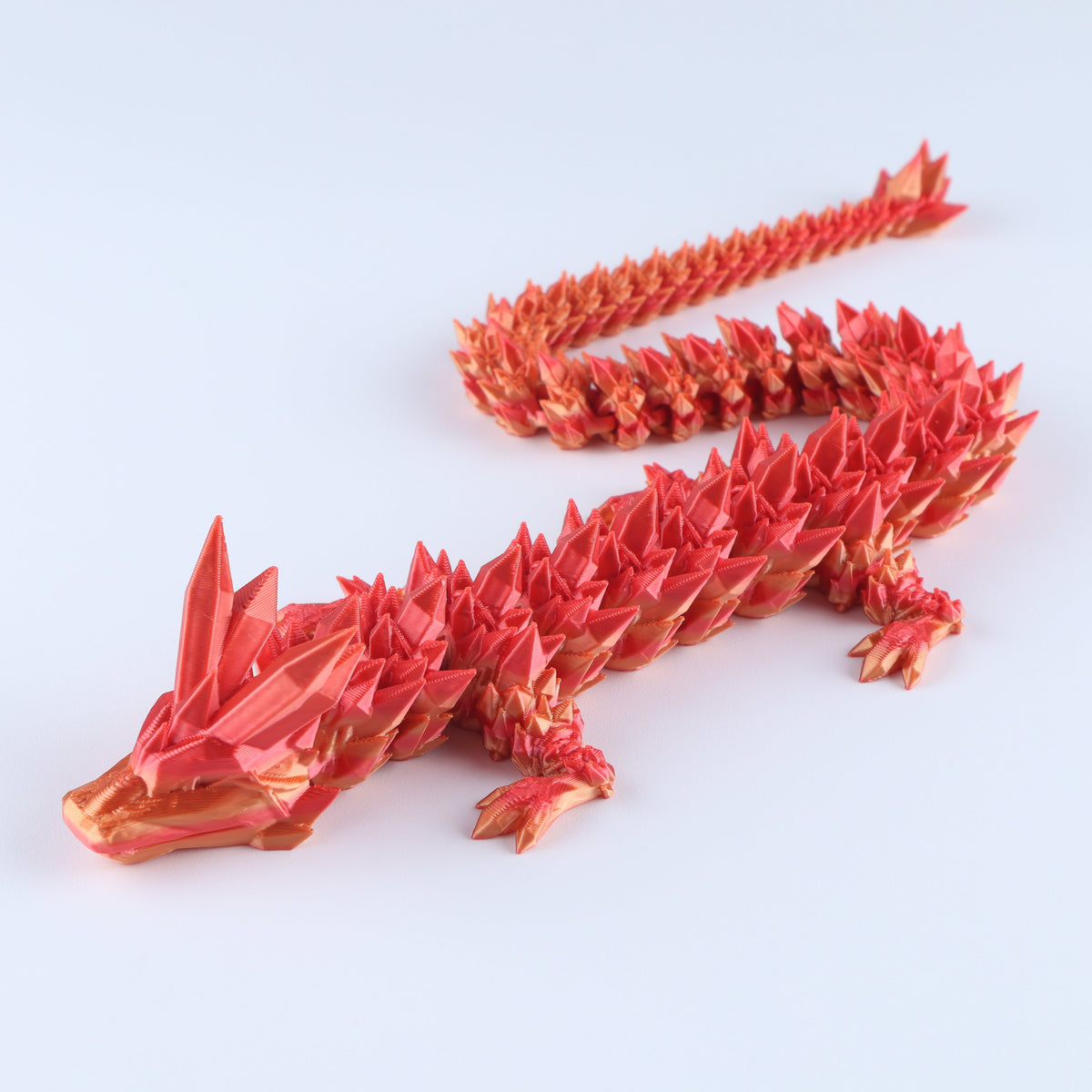 Crystal Dragon Fidget Toy – 3D Printed Articulated Fantasy Desk Piece