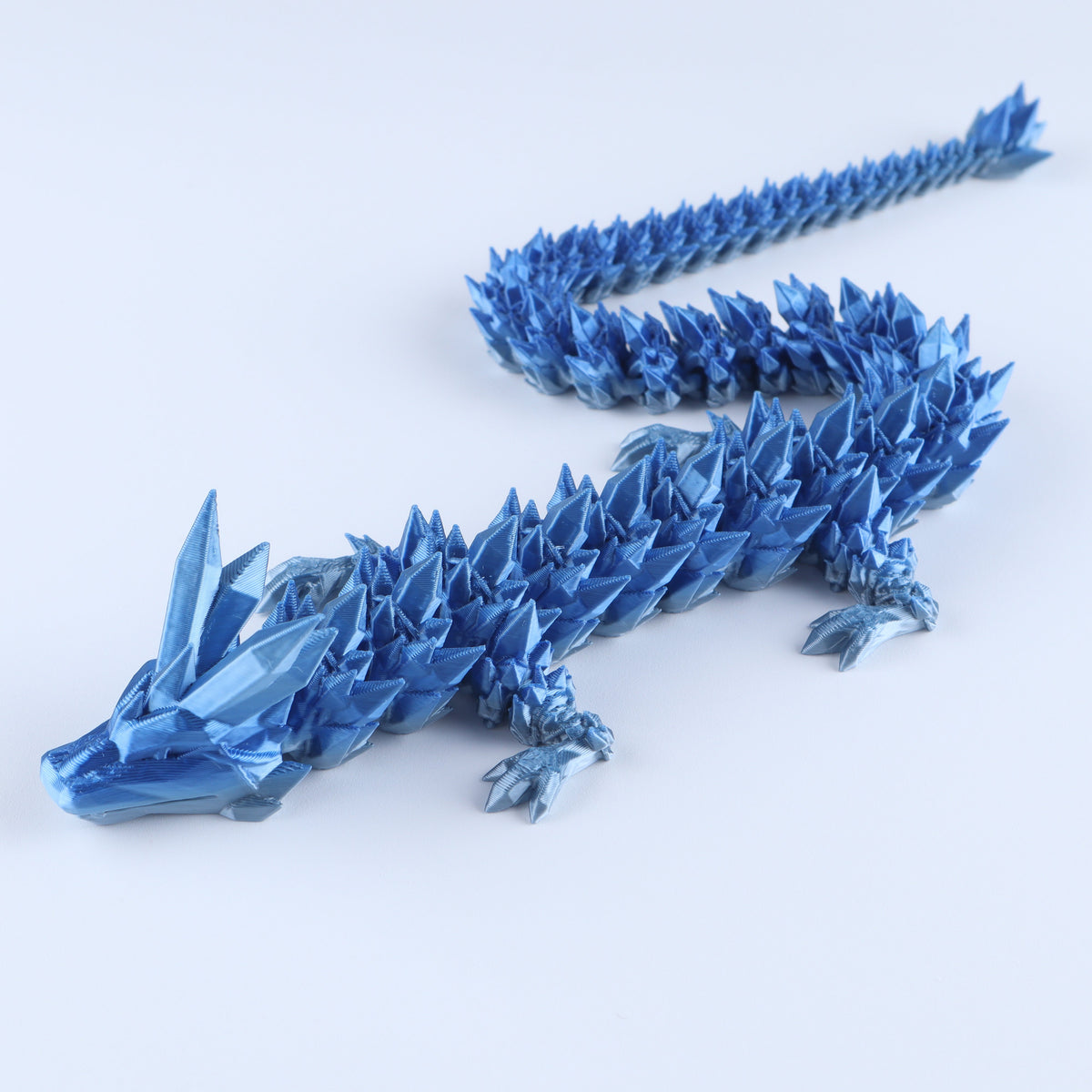Crystal Dragon Fidget Toy – 3D Printed Articulated Fantasy Desk Piece