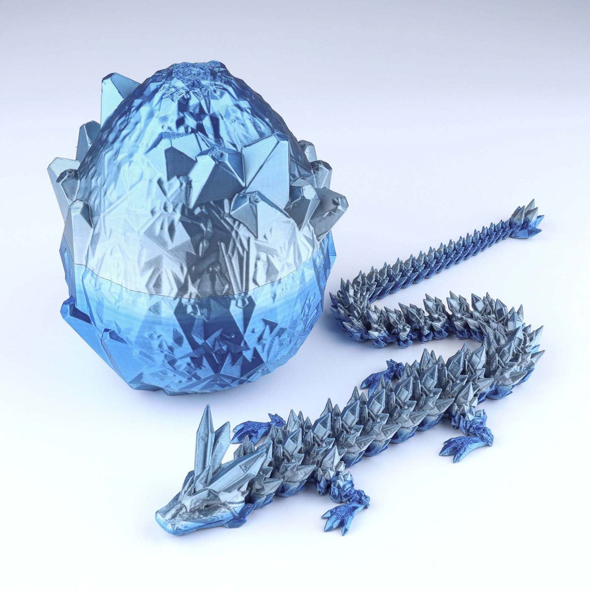 Crystal Dragon Fidget Toy – 3D Printed Articulated Fantasy Desk Piece