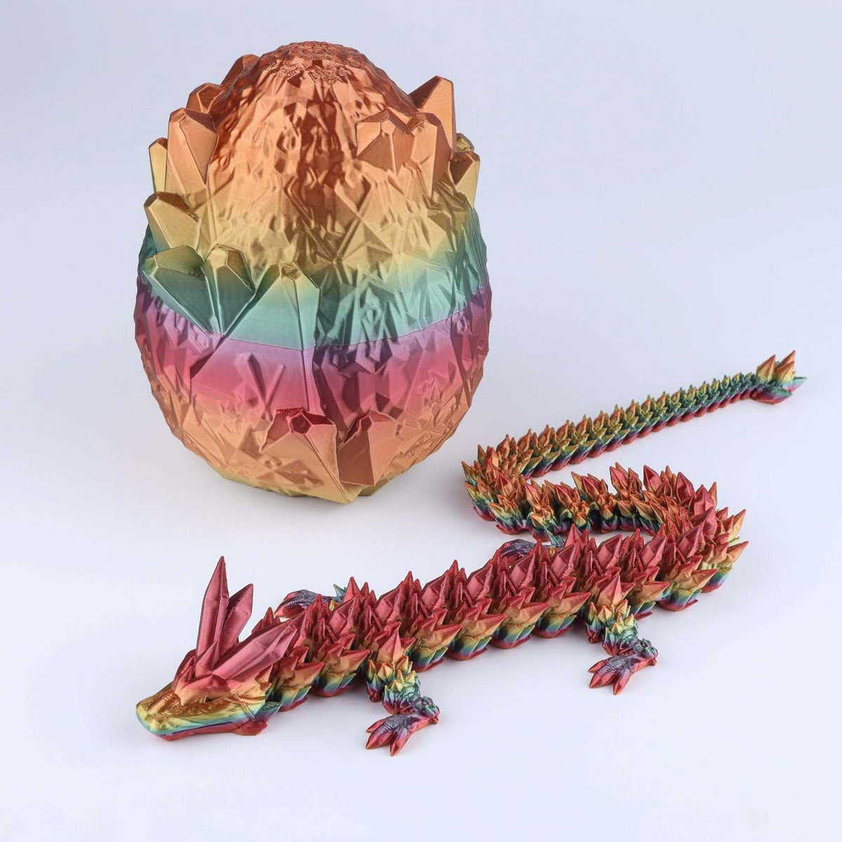 Crystal Dragon Fidget Toy – 3D Printed Articulated Fantasy Desk Piece