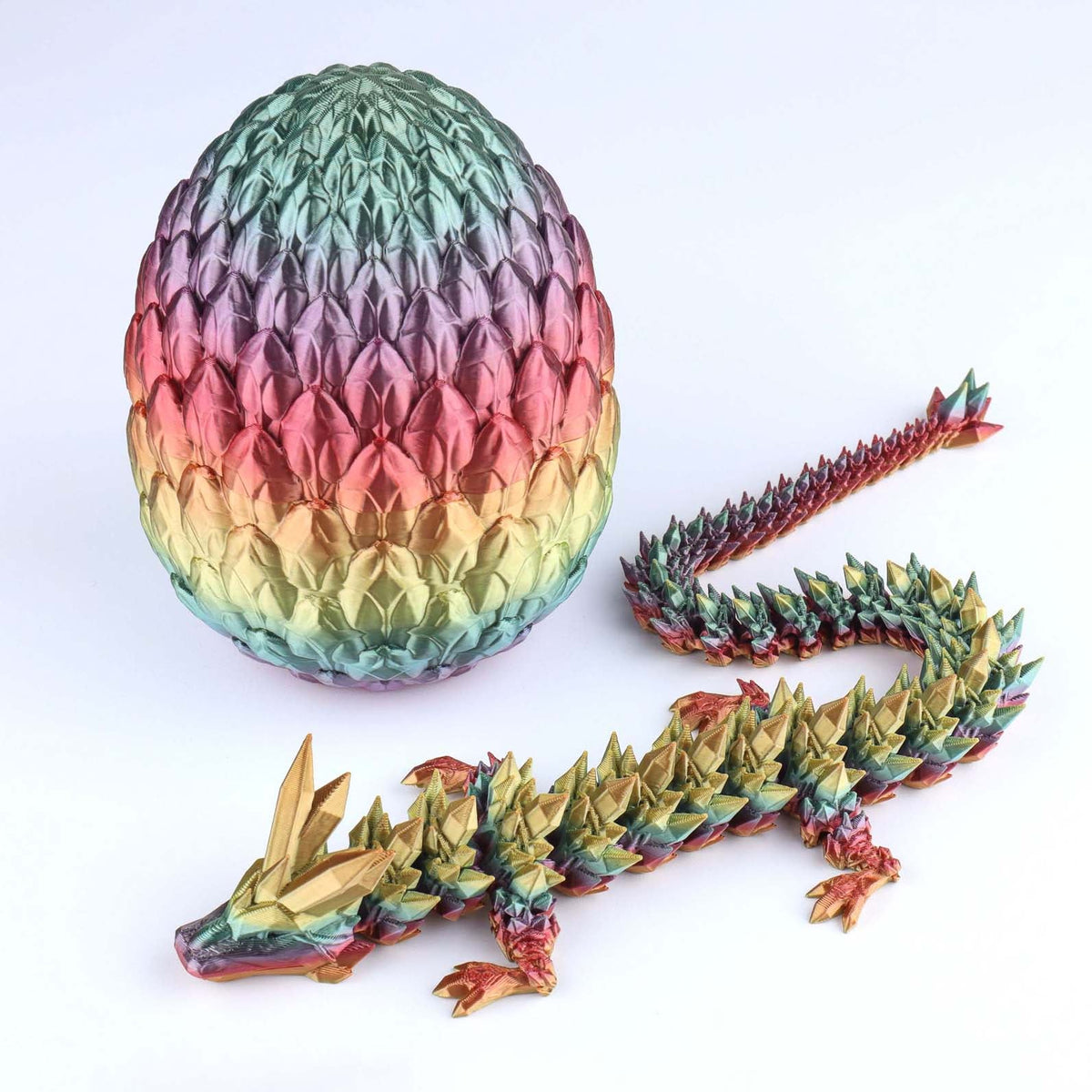 Crystal Dragon Fidget Toy – 3D Printed Articulated Fantasy Desk Piece