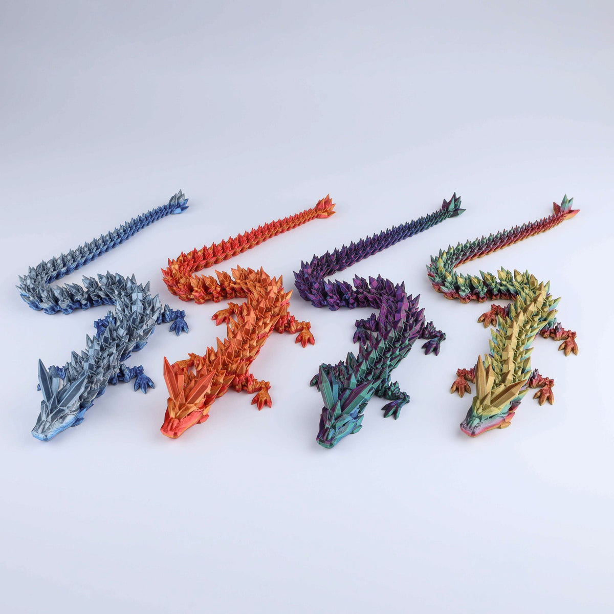 Crystal Dragon Fidget Toy – 3D Printed Articulated Fantasy Desk Piece