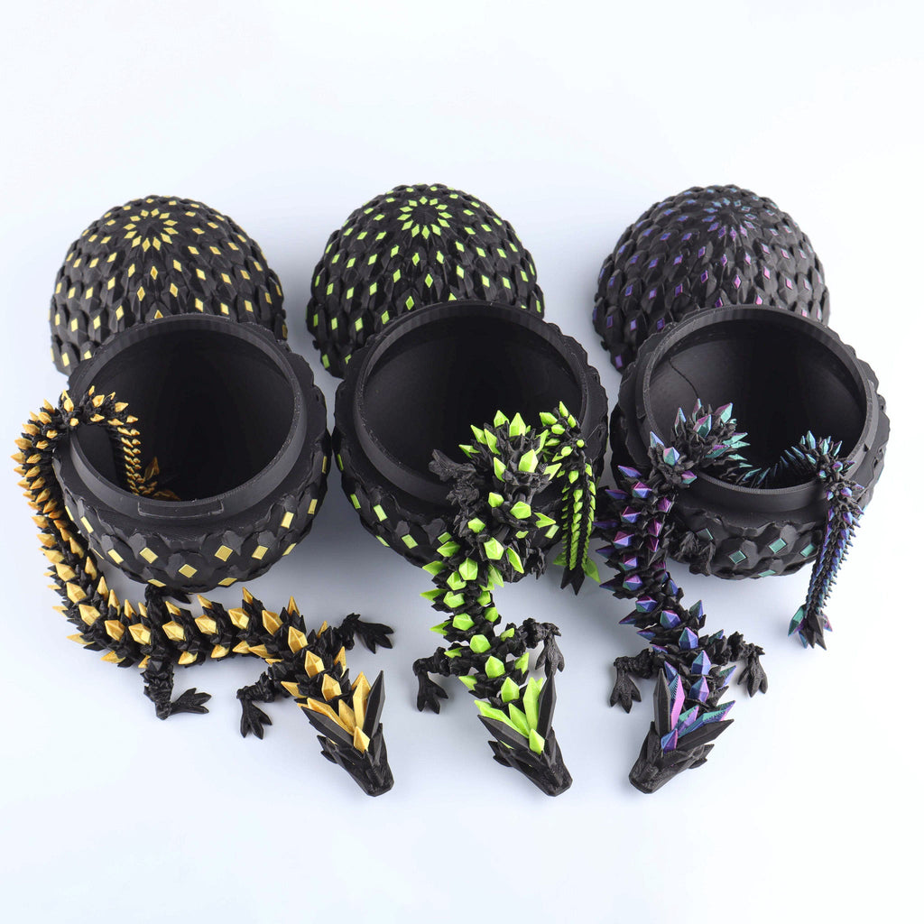 Crystal Dragon Fidget Toy – 3D Printed Articulated Fantasy Desk Piece