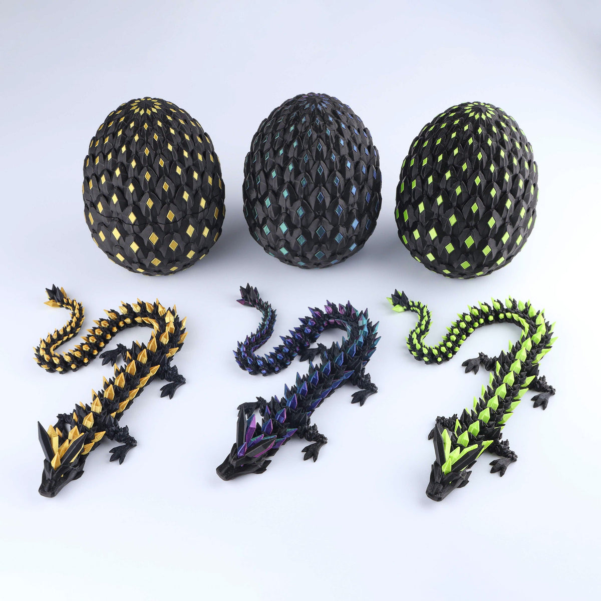 Crystal Dragon Fidget Toy – 3D Printed Articulated Fantasy Desk Piece