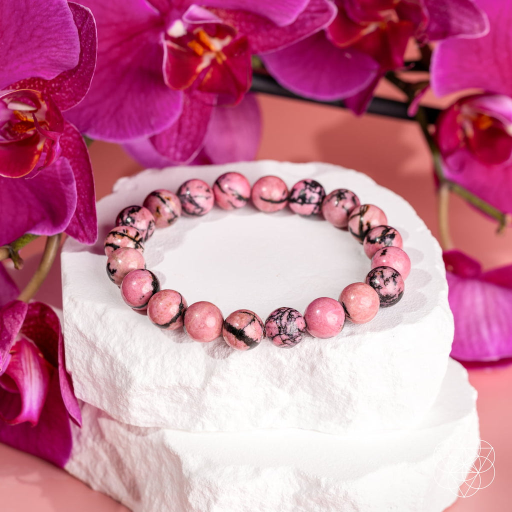 The Love Frequency – Rhodonite Bracelet of Forgiveness & Emotional Healing