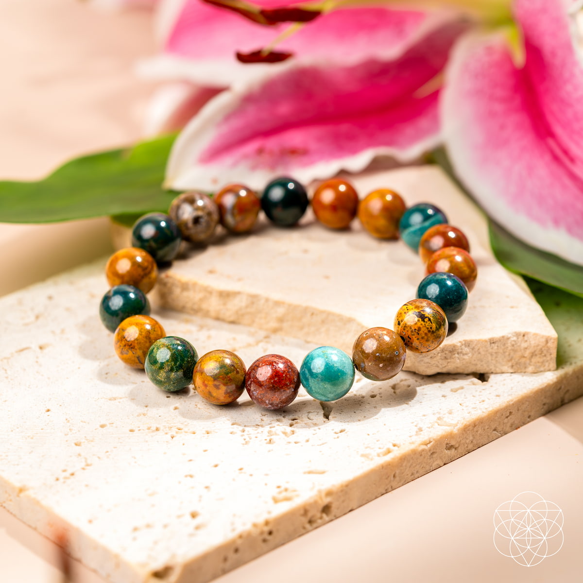Quiet My Mind – Ocean Jasper Bracelet for Calm & Inner Peace
