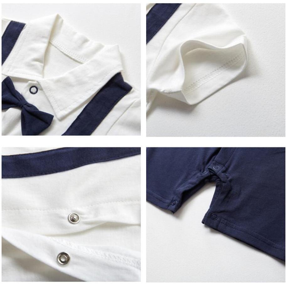 Baby Boys' Short-Sleeve Cotton Romper