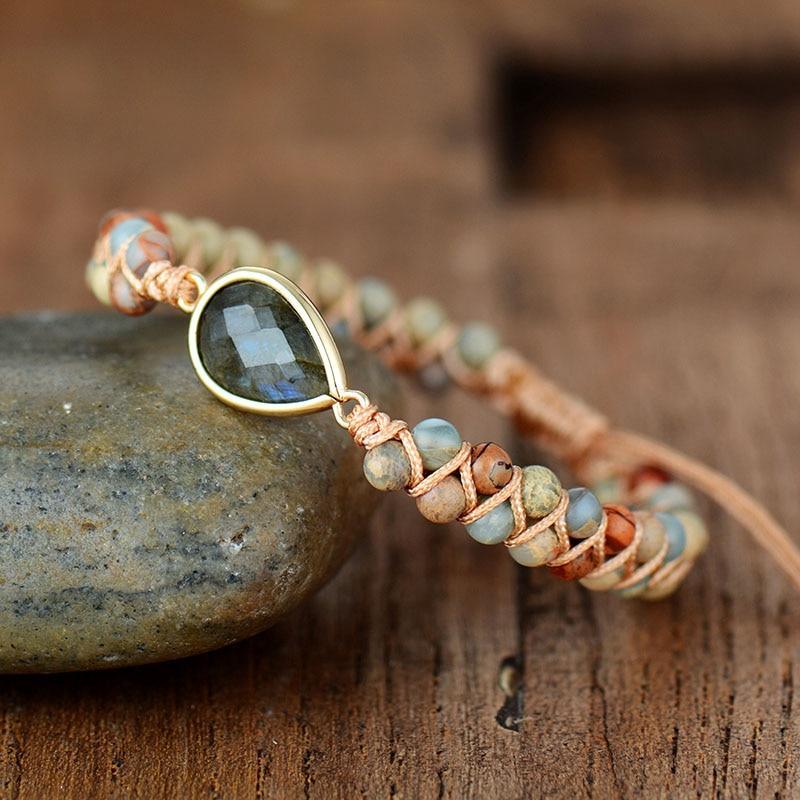 Handmade Luxury Wax Elegant Bracelet With Stone In Modern Colorful Design for Women