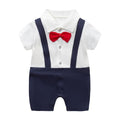 Baby Boys' Short-Sleeve Cotton Romper