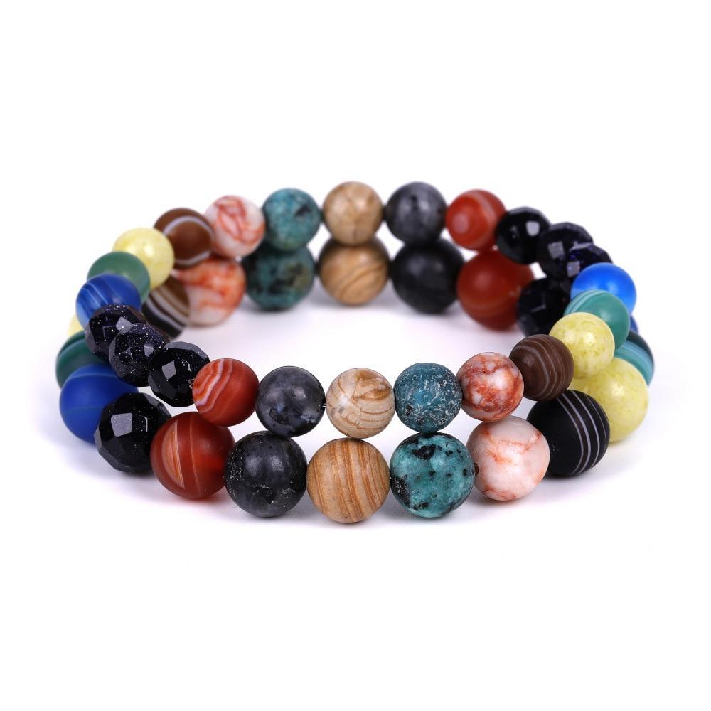 Solar System Beaded Bracelet for Men and Women