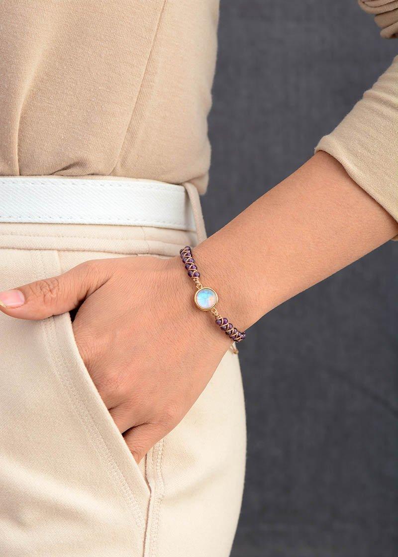 Handmade Luxury Wax Elegant Bracelet With Stone In Modern Colorful Design for Women