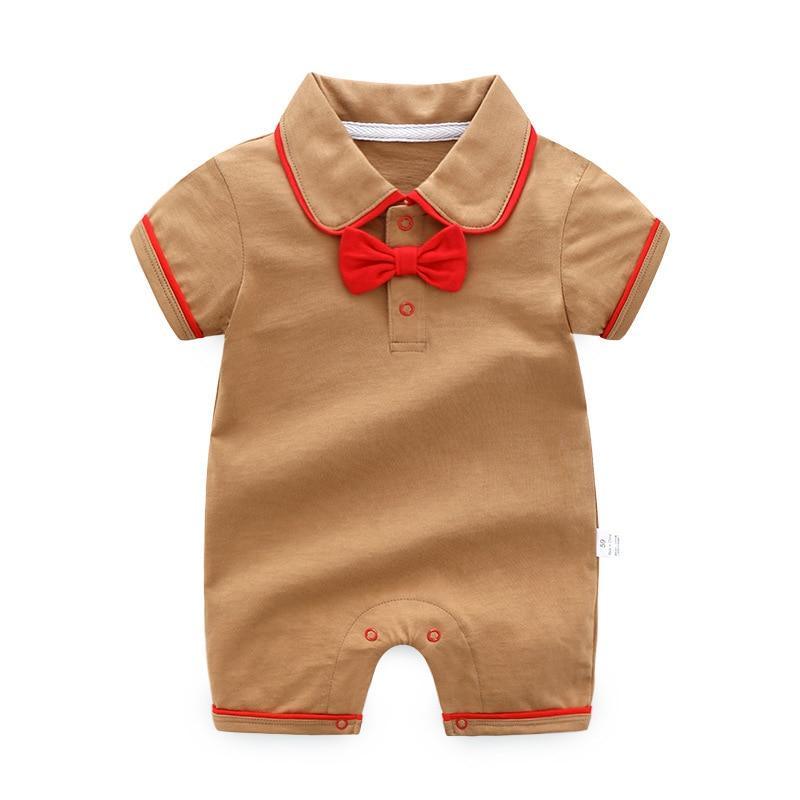 Baby Boys' Short-Sleeve Cotton Romper