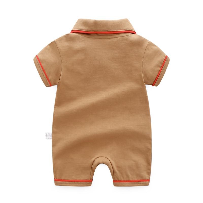 Baby Boys' Short-Sleeve Cotton Romper