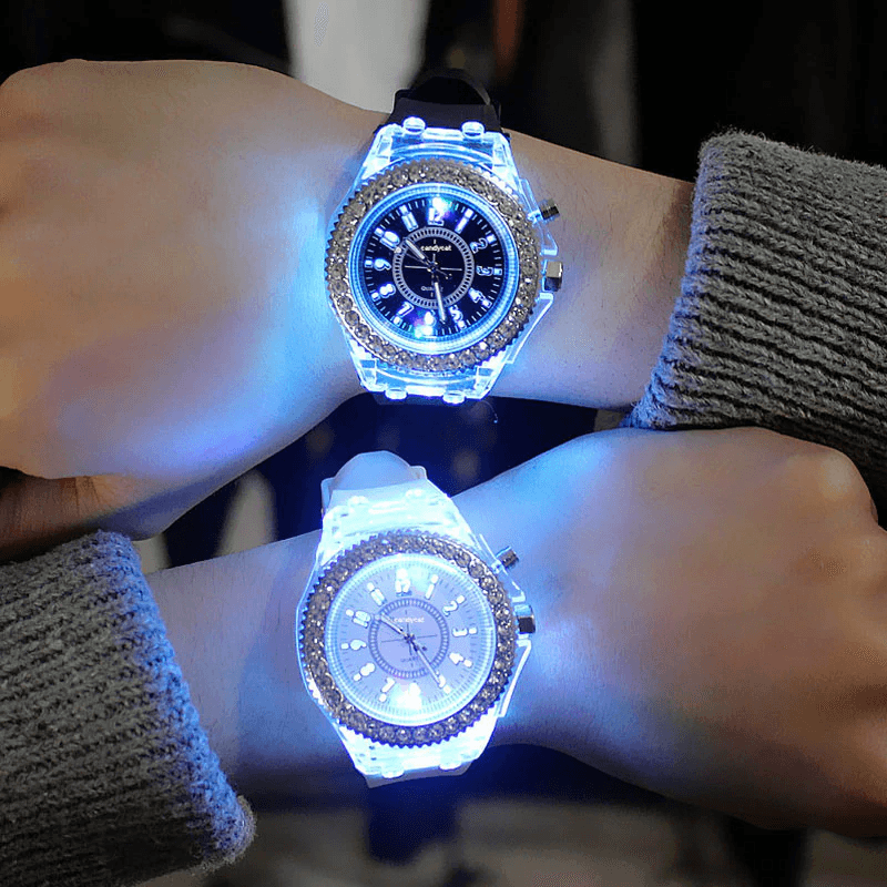 STEVVEX LED Light-Up Wristwatch for Men and Women