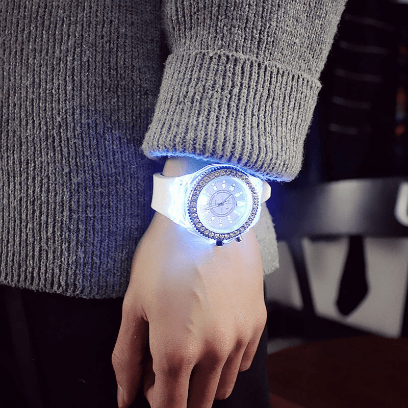 STEVVEX LED Light-Up Wristwatch for Men and Women