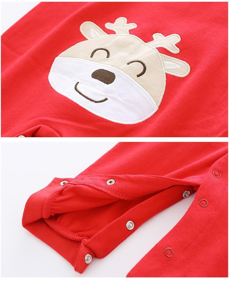 Printed Long-Sleeve Cotton Baby Romper