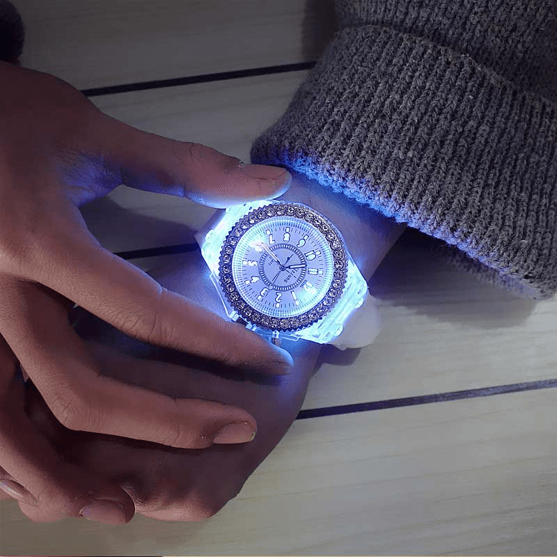 STEVVEX LED Light-Up Wristwatch for Men and Women