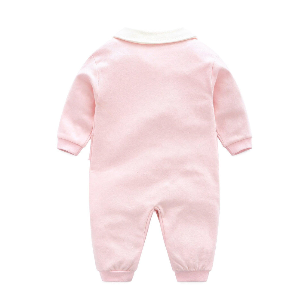 Printed Long-Sleeve Cotton Baby Romper