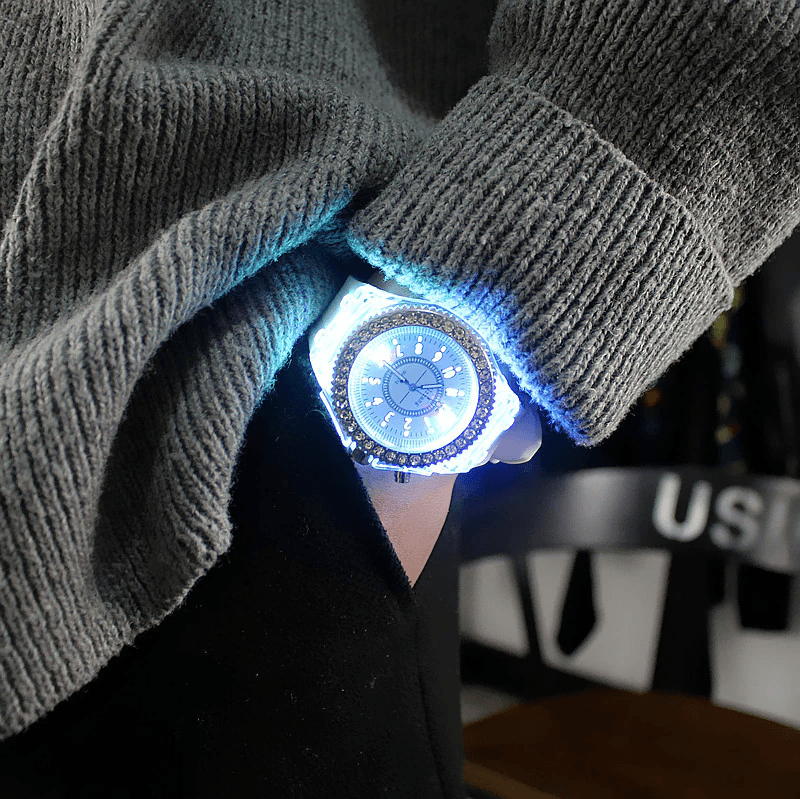 STEVVEX LED Light-Up Wristwatch for Men and Women