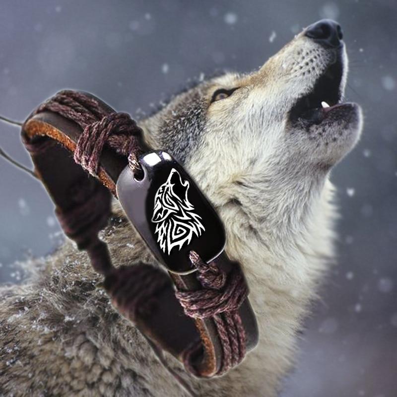 Wolf Woven Rope Bracelet for Men and Women