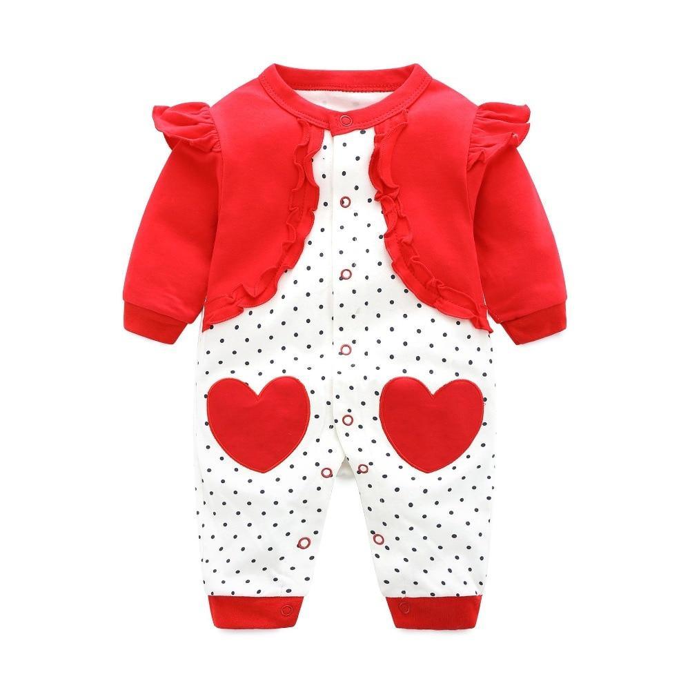 Printed Long-Sleeve Cotton Baby Romper