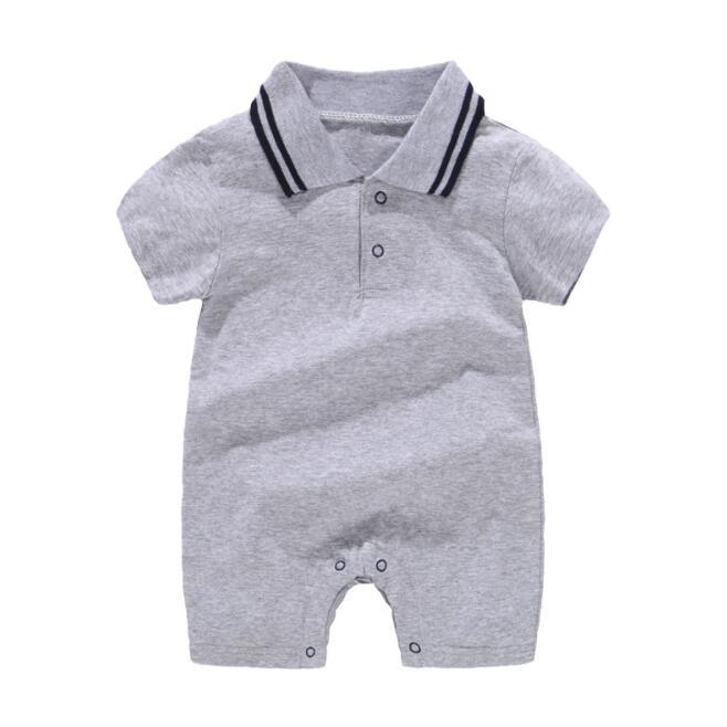Baby Boys' Short-Sleeve Cotton Romper