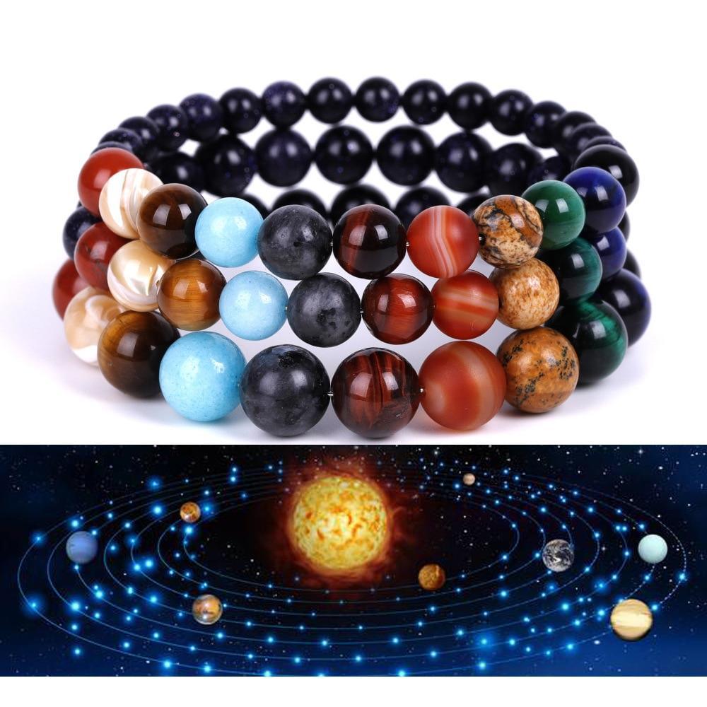 Solar System Beaded Bracelet for Men and Women
