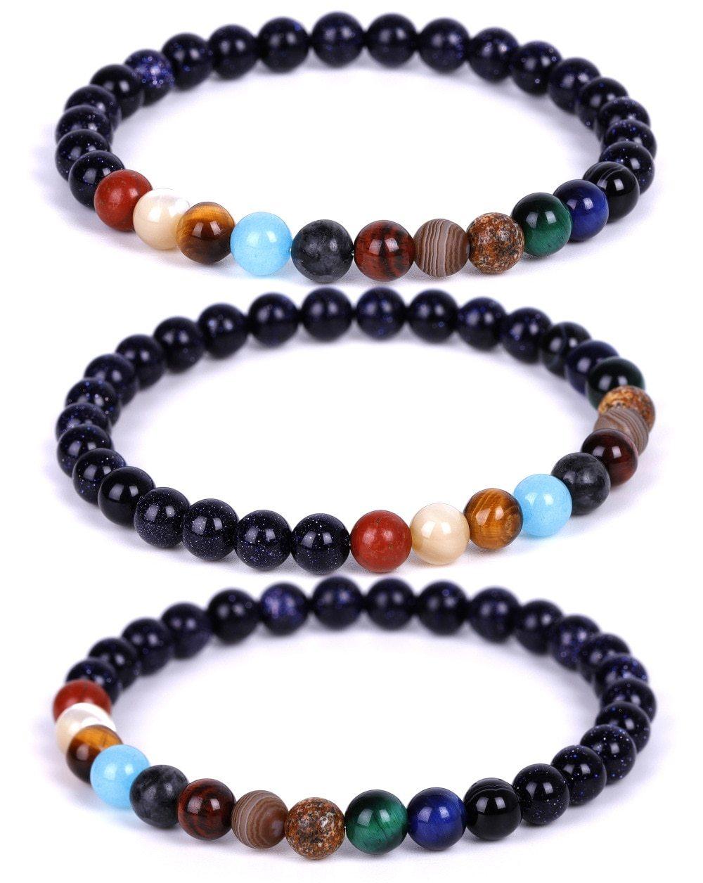 Solar System Beaded Bracelet for Men and Women