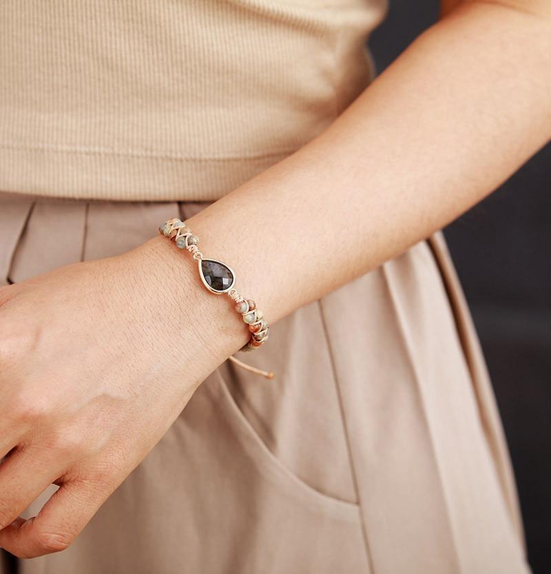 Handmade Luxury Wax Elegant Bracelet With Stone In Modern Colorful Design for Women