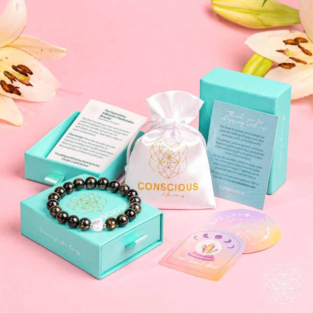 The Hypersthene Millionaire Manifestation Bracelet – Crystal Bracelet for Wealth & Abundance