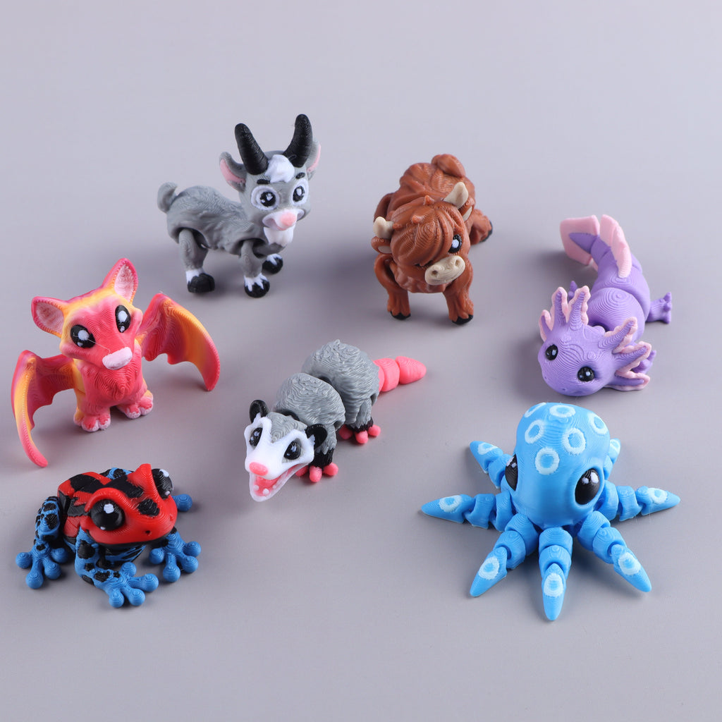 3D Printed Mini Fidget Creatures – Variety Pack