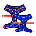 Red, White & Bark Reversible Harness