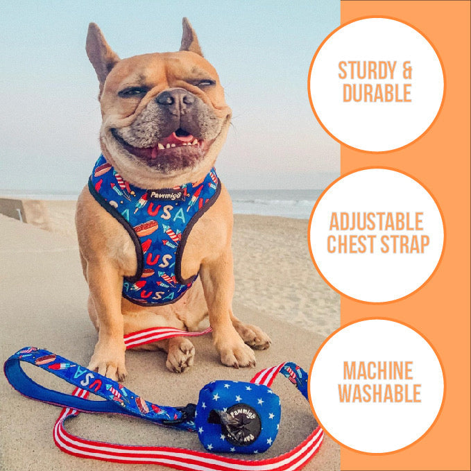 Slumber Pawty Reversible Dog Harness – Cute & Cozy Pet Harness