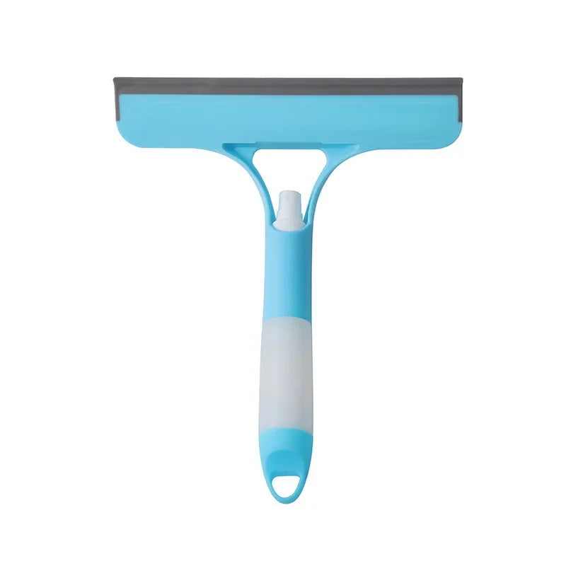 3-in-1 Window Cleaning Squeegee with Spray Bottle & Microfiber Scrub