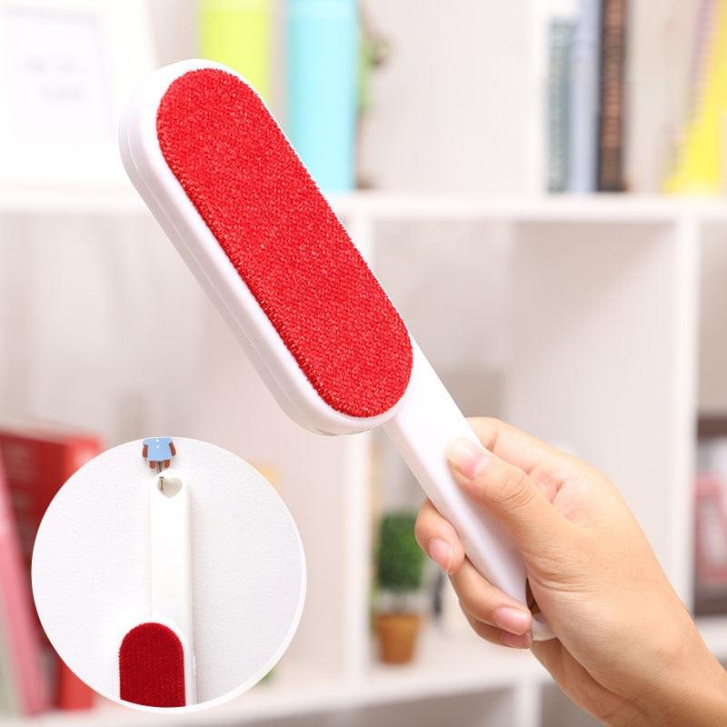 Reusable Pet Hair Remover Brush with Self-Cleaning Base