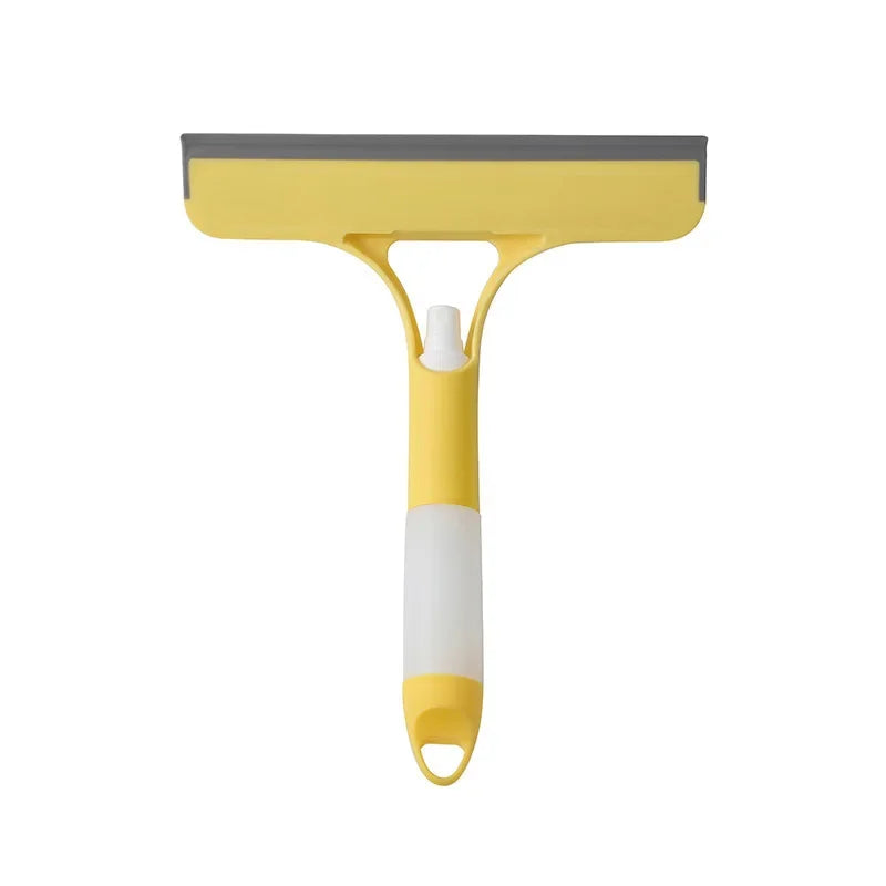 3-in-1 Window Cleaning Squeegee with Spray Bottle & Microfiber Scrub