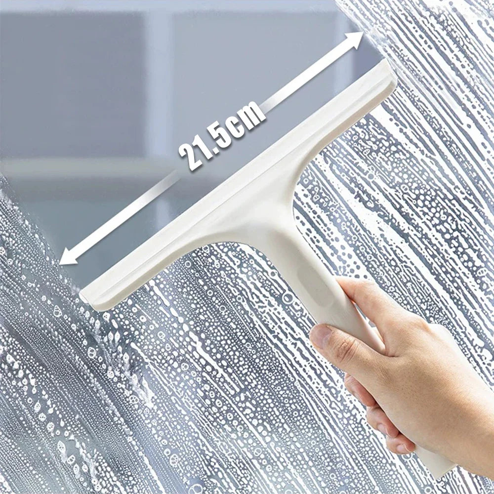 3-in-1 Window Cleaning Squeegee with Spray Bottle & Microfiber Scrub