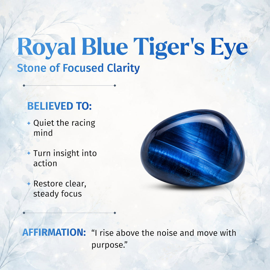 Hawk's Focus – Royal Blue Tiger's Eye Bracelet for Clarity & Mental Strength