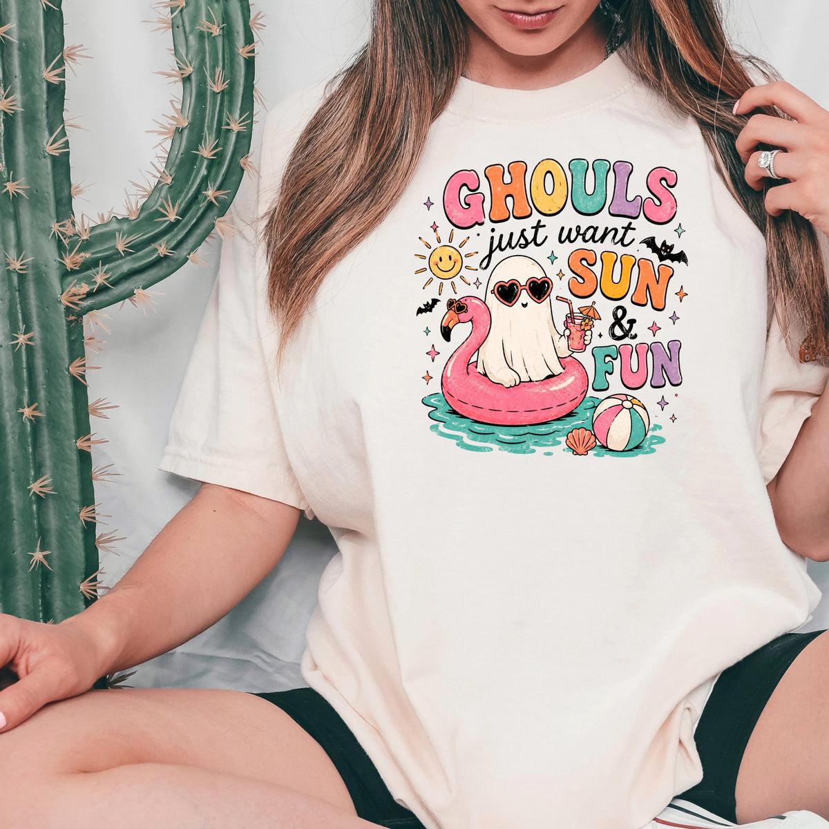 Summerween Shirt – Retro Spooky Beach Tee | Pastel Goth Halloween Summer Top