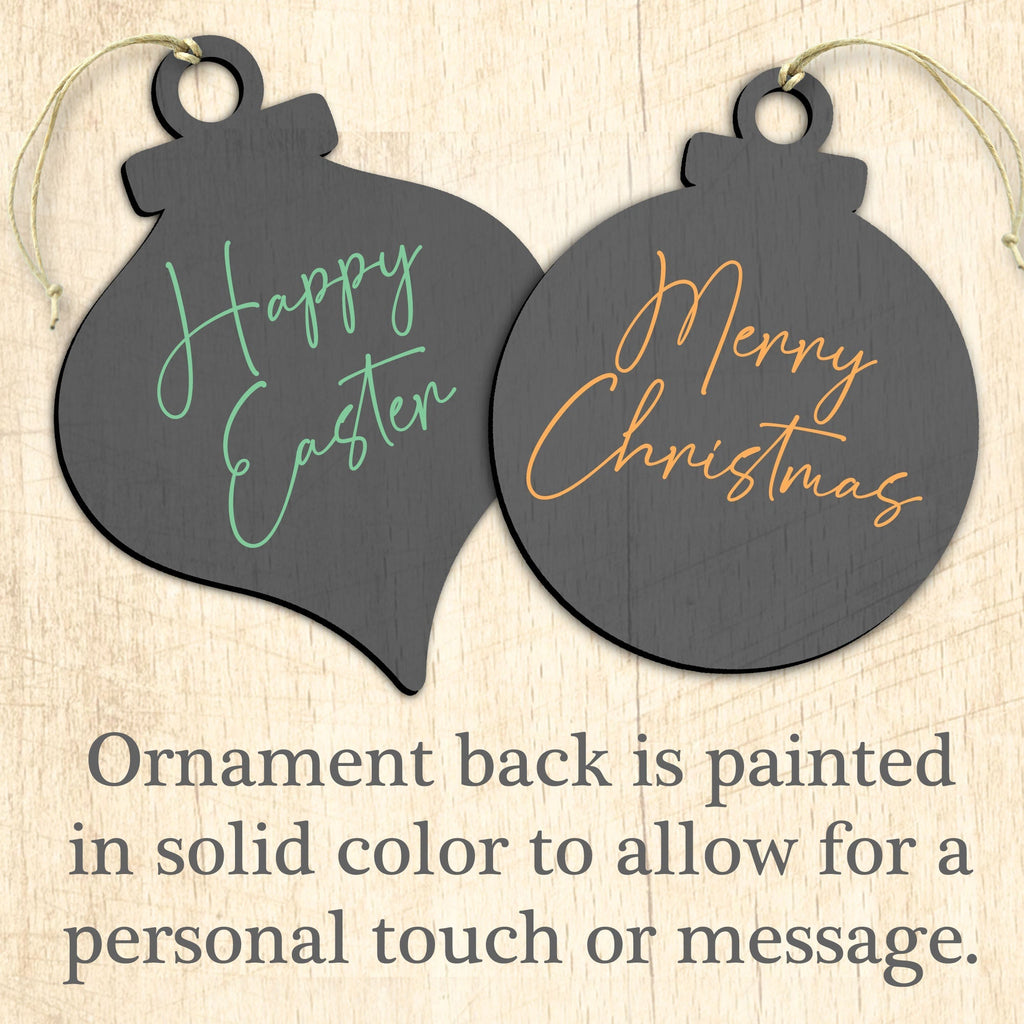 Give A Thanks Wooden Ornaments - Thanksgiving Decor by G. DeBrekht