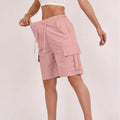 Women's High-Waisted Drawstring Shorts with Pockets