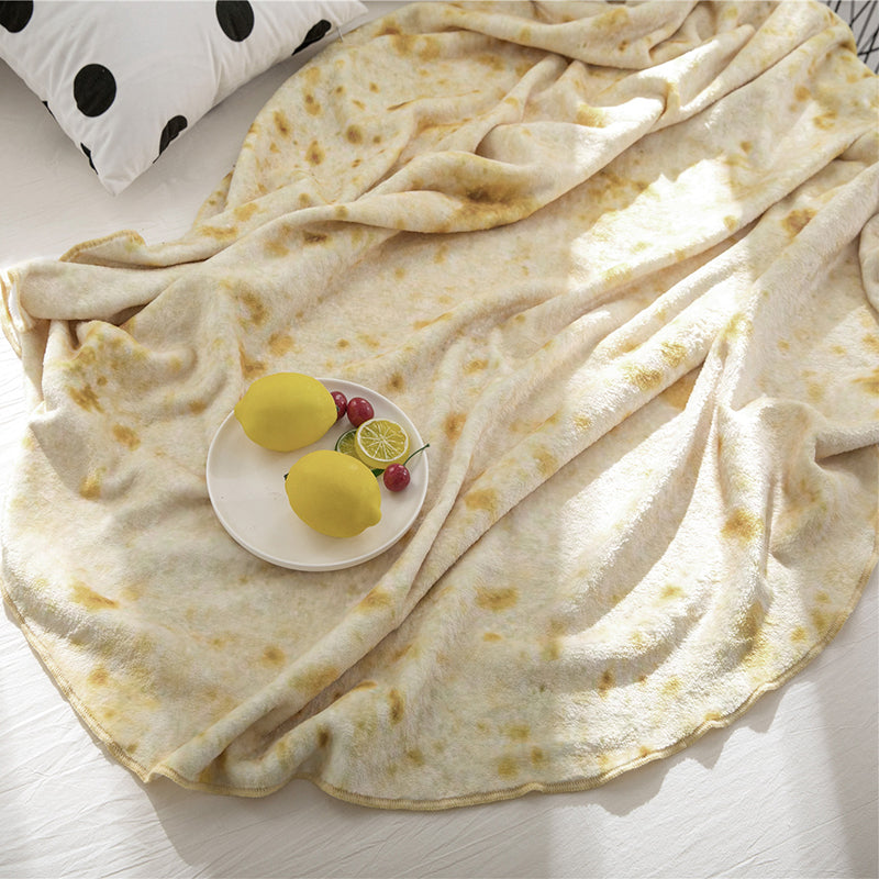 Super Soft Warm Flannel Burrito Blanket – 280GSM Round Travel Throw