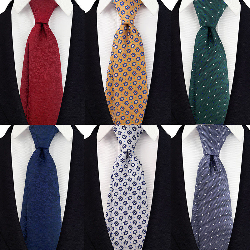 Men's Small Floral Print Necktie