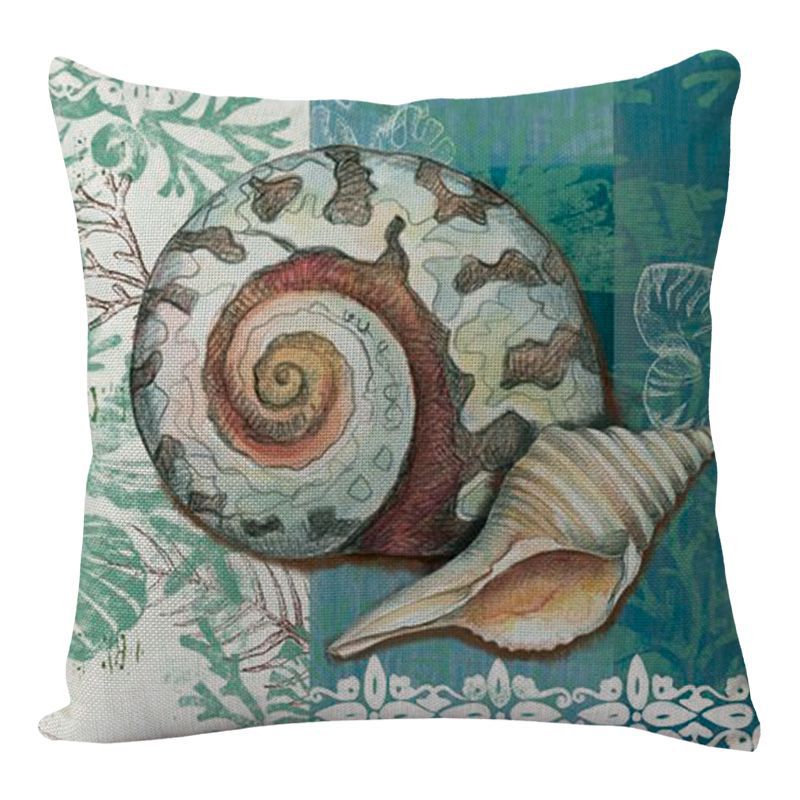 Ocean Animal Throw Pillow Covers – Linen Cushion Cases for Sofa & Home