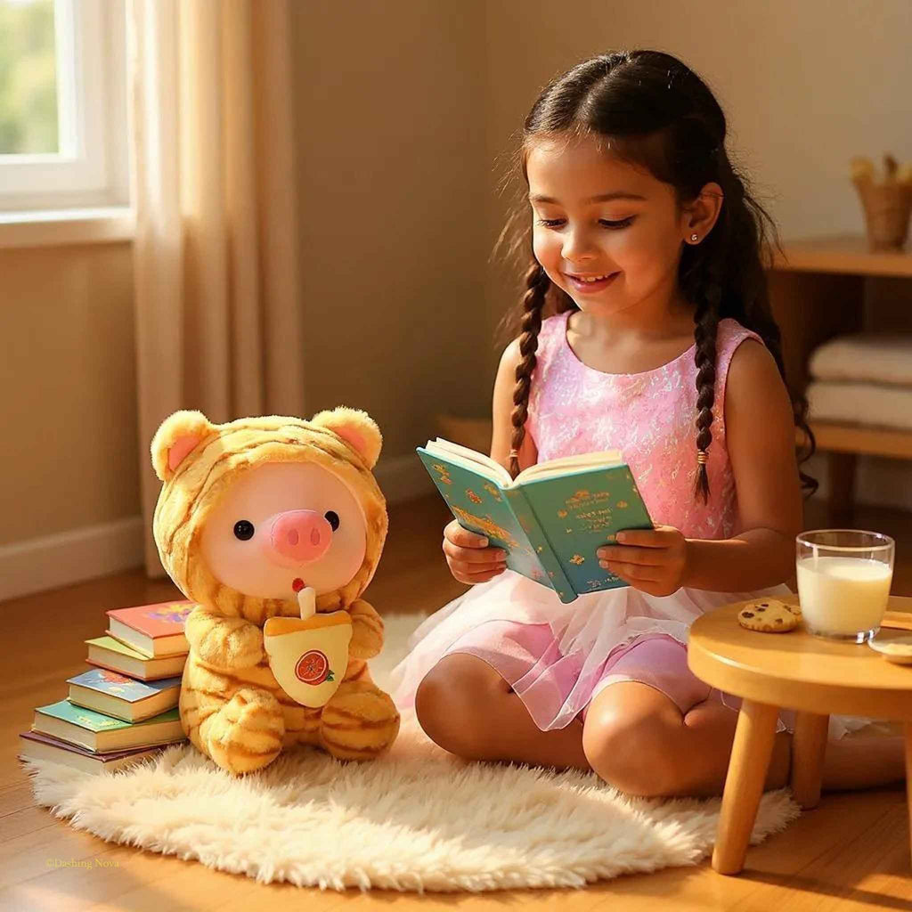 Boba Pig Plushie – Kawaii Stuffed Animal Gift for Girls & Boys