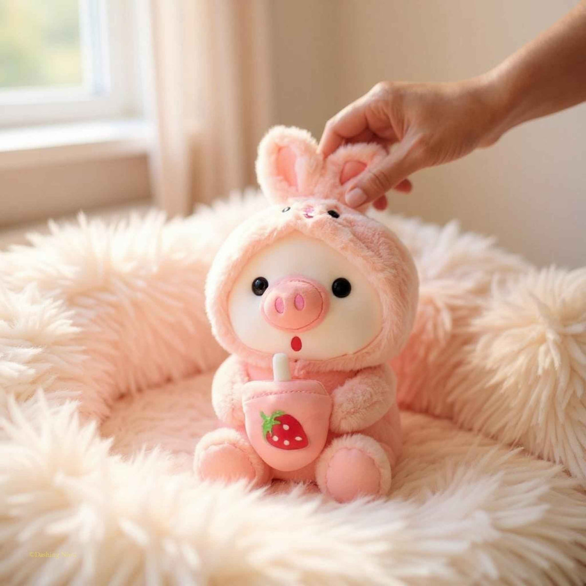 Boba Pig Plushie – Kawaii Stuffed Animal Gift for Girls & Boys