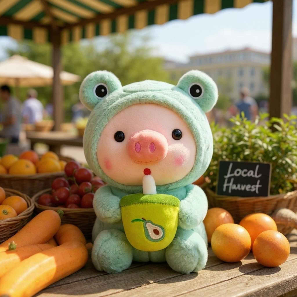 Boba Pig Plushie – Kawaii Stuffed Animal Gift for Girls & Boys