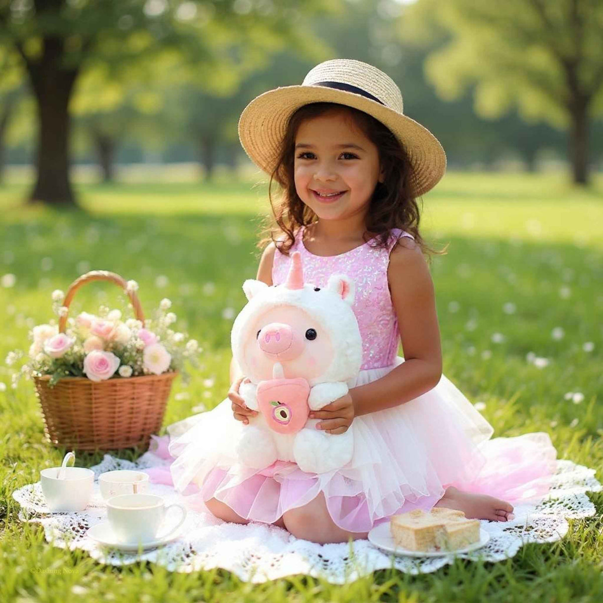 Boba Pig Plushie – Kawaii Stuffed Animal Gift for Girls & Boys